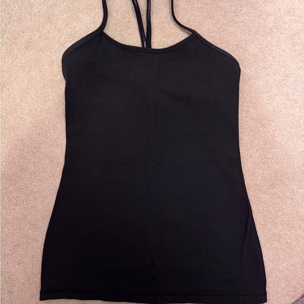 Black Women's Lululemon workout tank